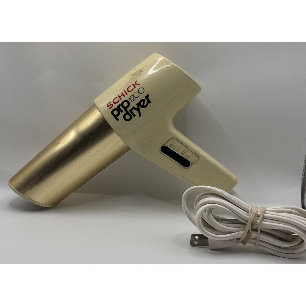Vintage Retro 70's Schick Pro 1200 Electric Hair Dryer - Tested & Works